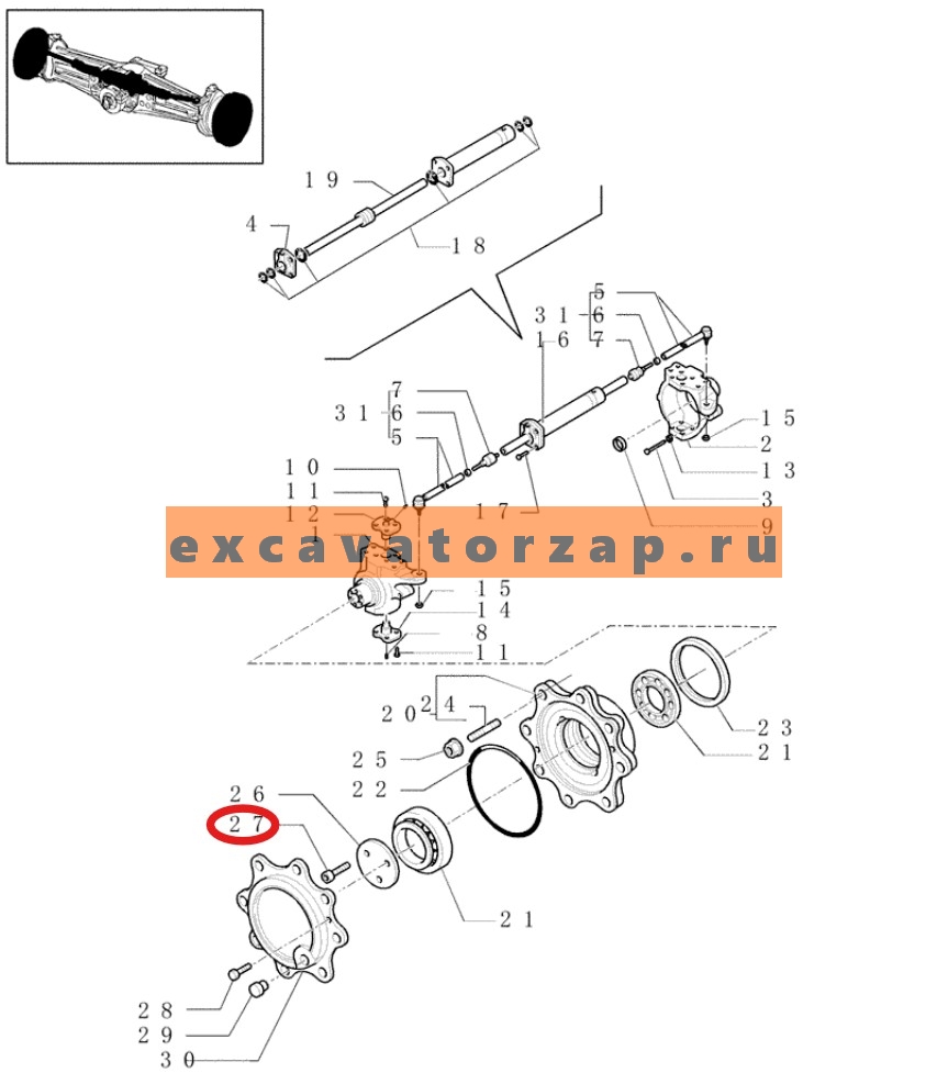 Запчасти для New Holland b90, b110, b115