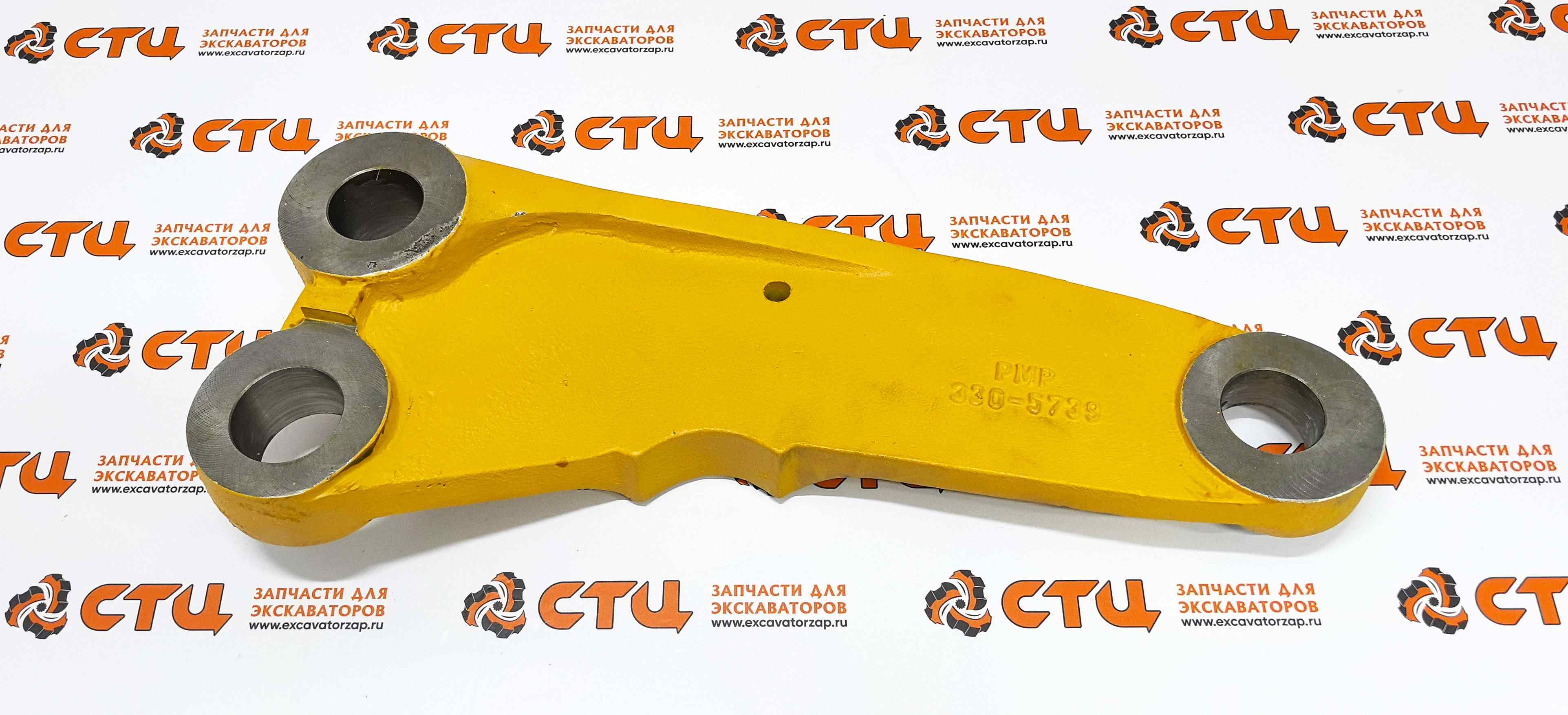 Щека (тяга) ковша 330-5739, 3305739 правая экскаватора погрузчика CAT 422E, 422F, 428E, 428F, 432E, 432F, 434E, 434F, 442E, 444E, 444F