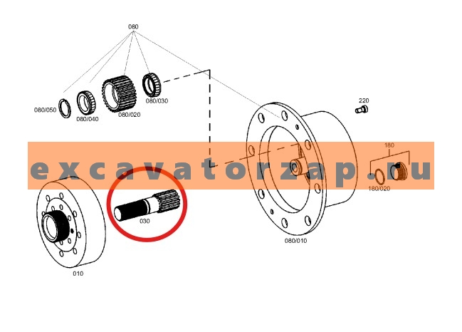 Запчасти для CAT 428/432/434/444
