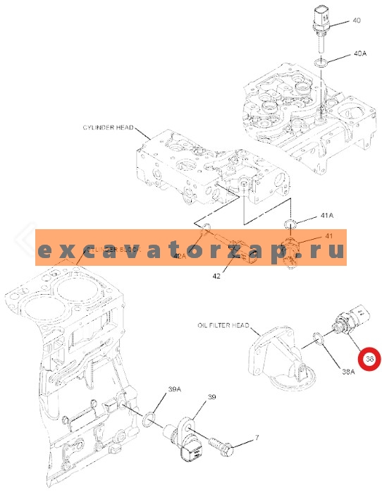 Датчик давления масла U5MK1088 двигателя PERKINS