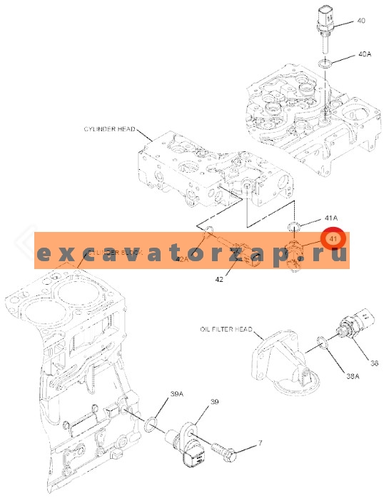 Датчик давления воздуха U5MK1090 (аналог) двигателя PERKINS