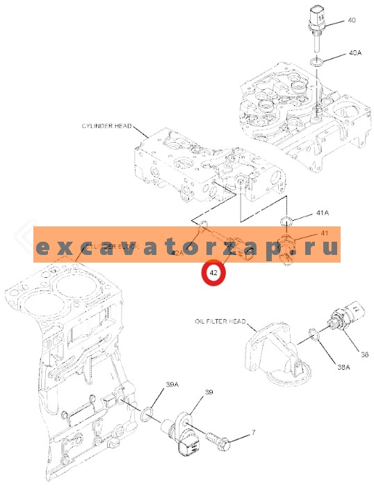 Датчик температуры охлаждающей жидкости U5MK1091 двигателя PERKINS
