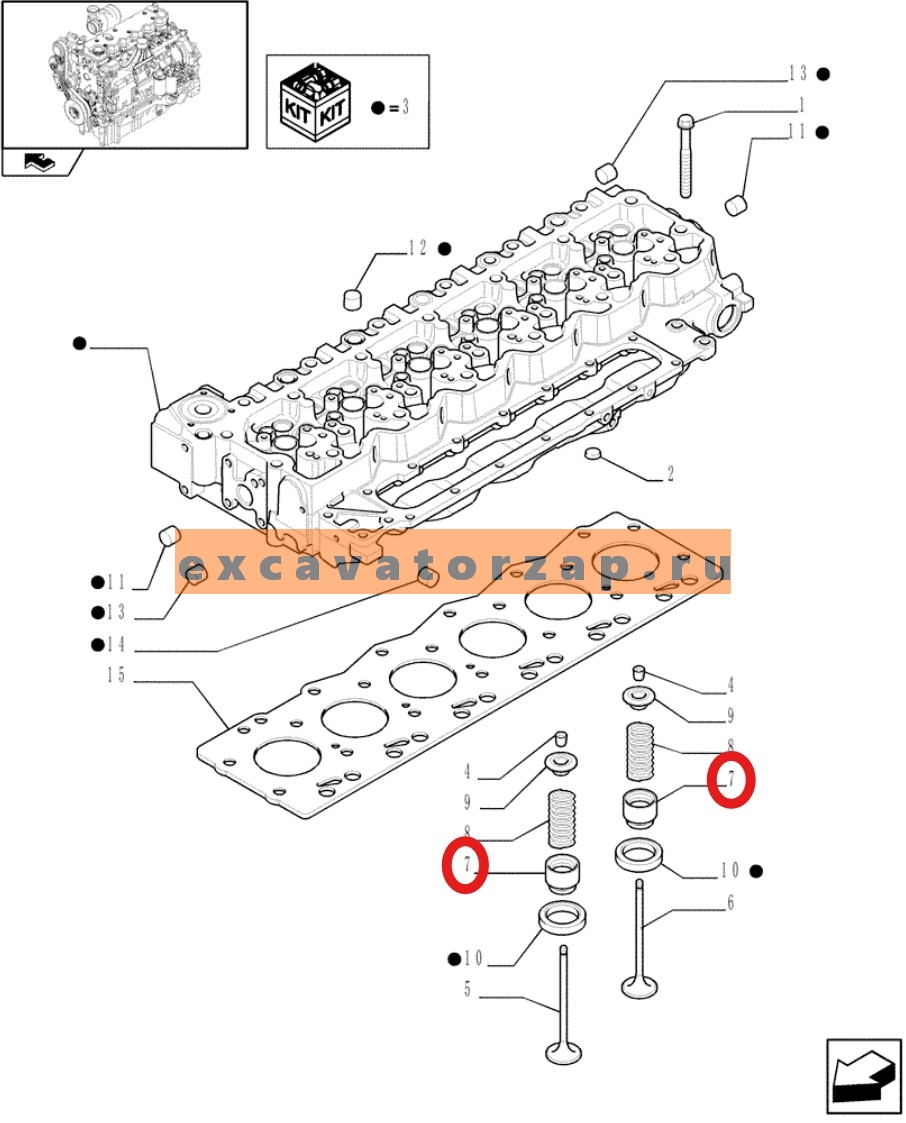 Запчасти для New Holland b90, b110, b115