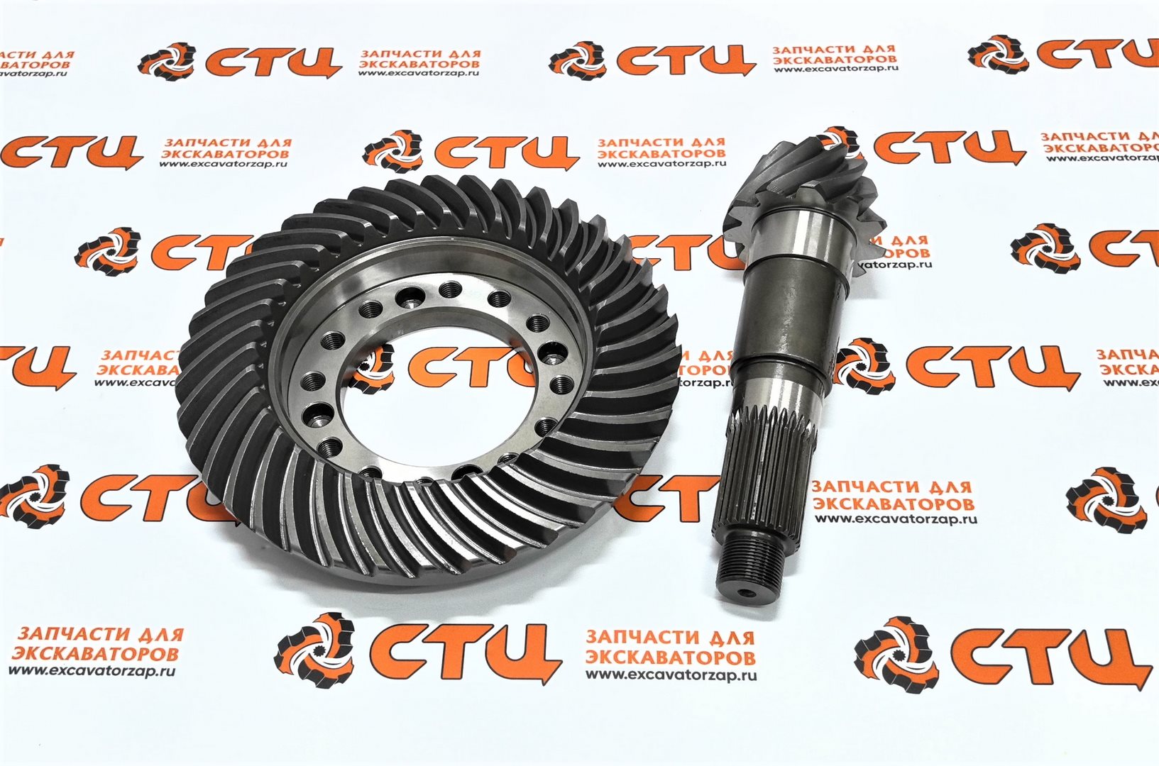 Главная пара 1143001 + 1143002 преднего, заднего мостов экскаватора HITACHI ZX170W-3, ZX170W-3-AMS, ZX170W-3DARUMA, ZX190W-3, ZX190W-3-AMS, ZX190W-3DARUMA