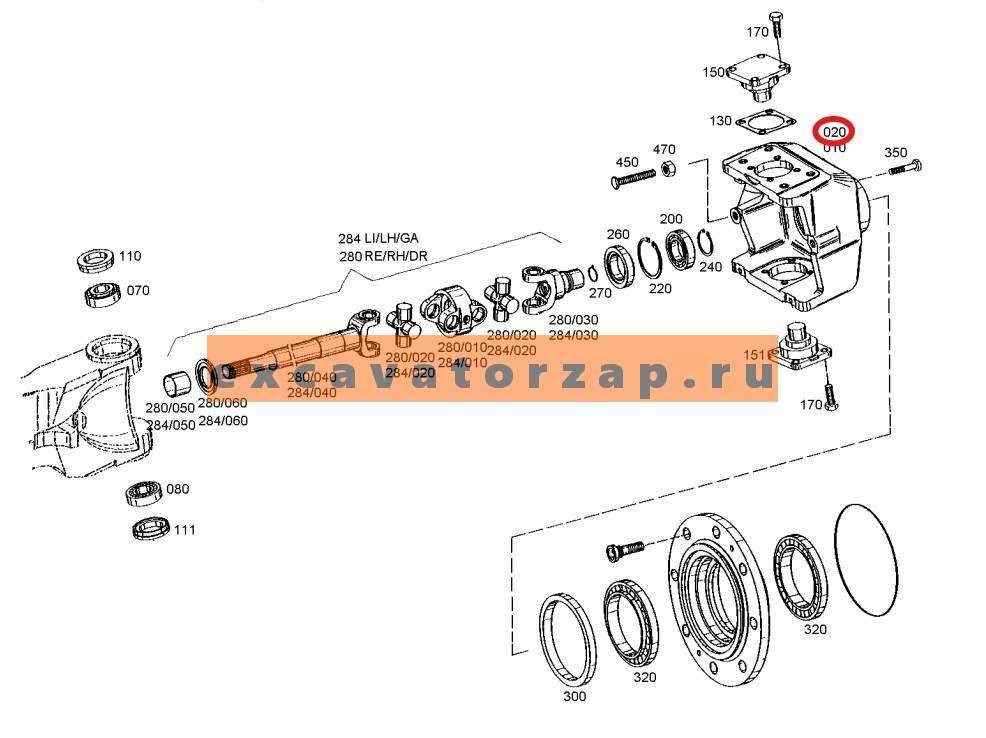 Кулак поворотный 130-7031, 1307031 (аналог, Турция) переднего моста экскаватора погрузчика CAT 416C, 416D, 420D, 424D, 426C, 428C, 428D, 430D, 432D, 436C, 438C, 438D, 442D