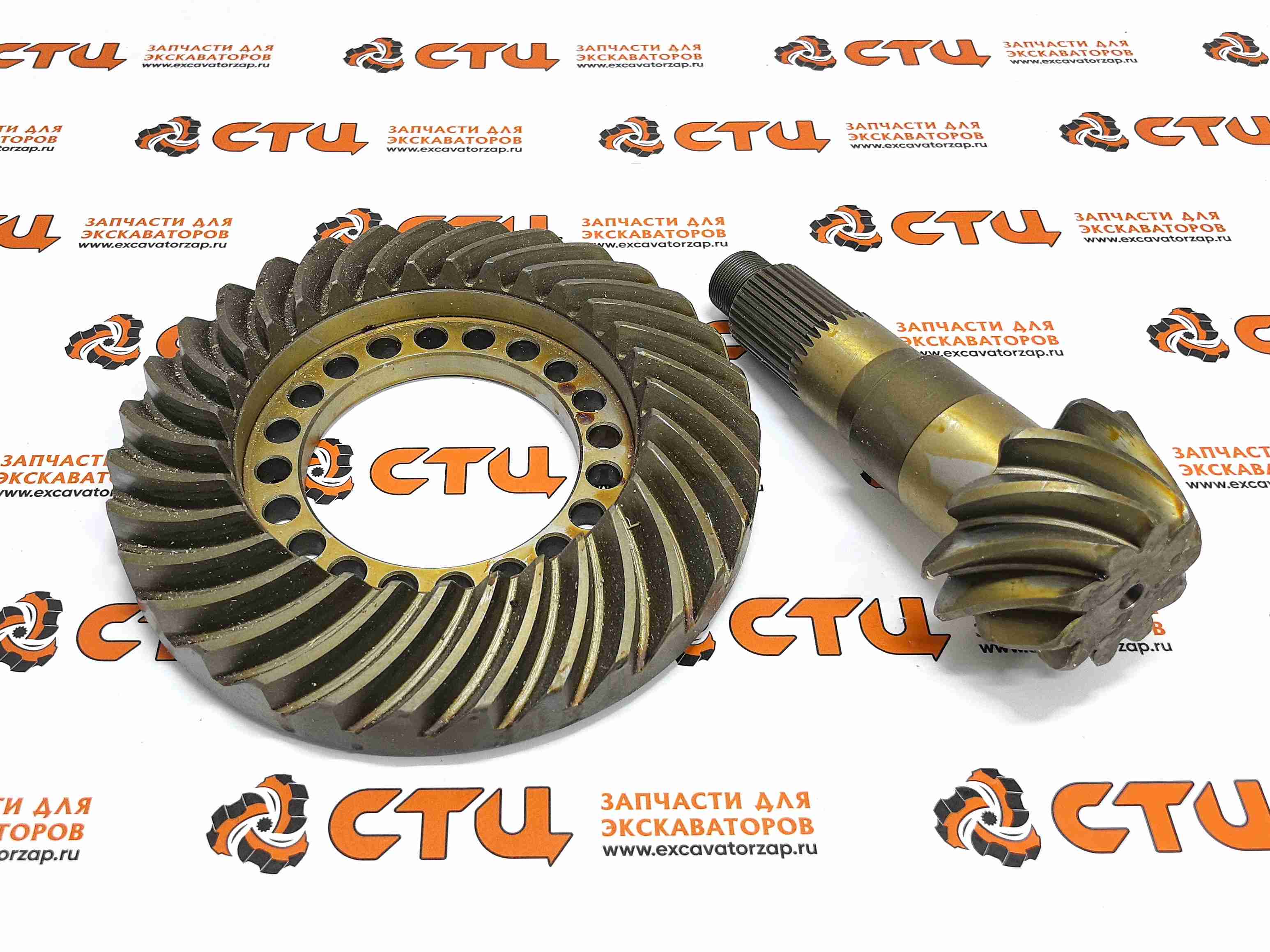 Главная пара 4475.309.219, 4475309219, 4475-309-219 + 4475.309.217, 4475309217, 4475-309-217 заднего моста экскавтора погрузчика JOHN DEERE 210K, 210LJ, 310SK, 310J, 315SK, 310K, 325J, 325K, 325SK, 410J, 310SJ, 410K, 315SJ